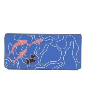 Radley London Leather Coin Street Koi Blue and Pink Women's Bifold Wallet